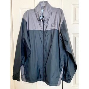 NWOT Men’s Columbia Gray Hooded Windbreaker Water Resistant Rain Jacket Size XXL